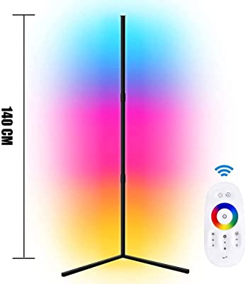 New Product Nordic Modern Designer Corner 140cm Remote Controlled Tripod LED RGB Floor Light Lamp Stand for Living Room
