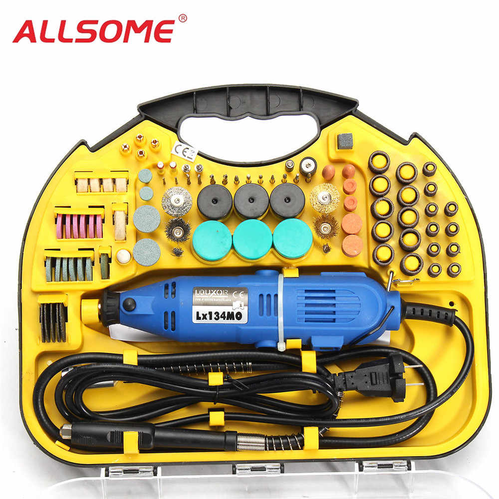 ALLSOME AC 220V Electric Rotary Drill Grinder Engraver Polisher DIY Tool Set HT2398