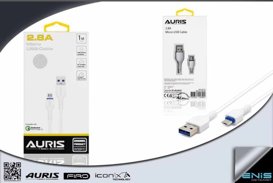 USB CABBLE MICRO 2.8 FAST CHARGER AURIS