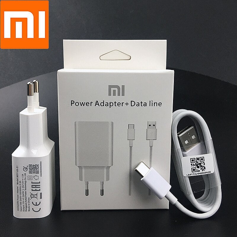 Original Xiaomi Fast Charger QC 3.0 EU Plug charge power adapter usb type c cable for mi 9 8 se 6 a2 a1 mix 2 2s 3 Redmi note 7