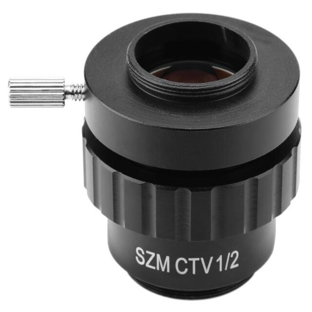1/2 CTV C-mount Objective Lens Adapter for SzM Trinocular Stereo Microscope Dy9