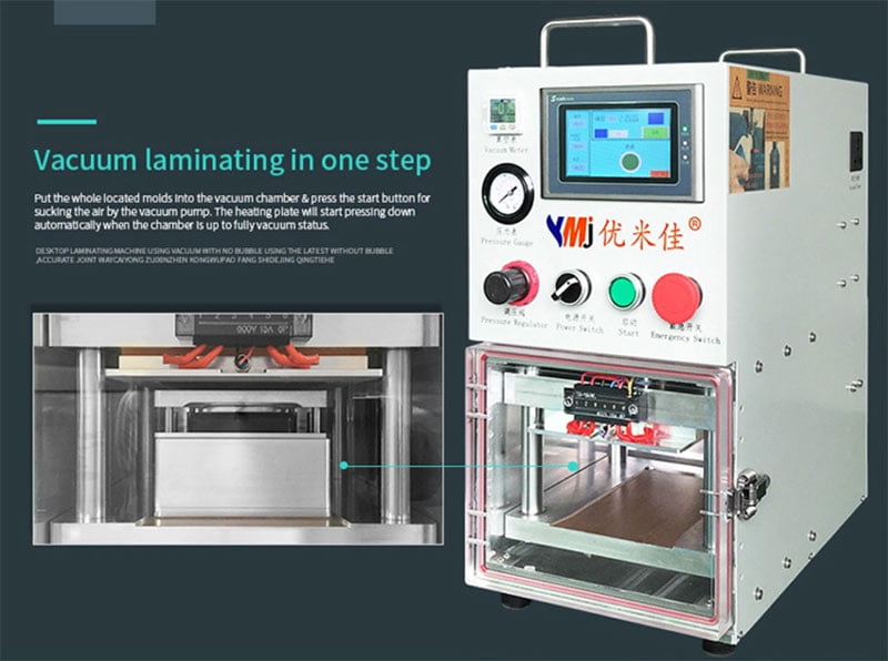 YMJ Portable Vacuum Laminating Machine and OCA Film Laminator for LCD Refurbishing