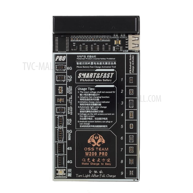 OSS W209 Pro Smart Phone Battery Quick Charging and Activation Board