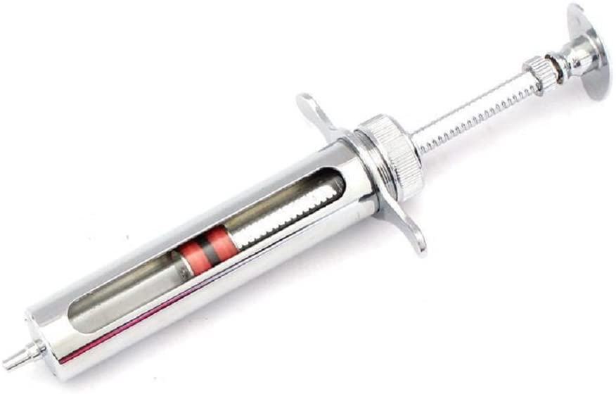JUIANG Stainless Steel Metal Syringe
