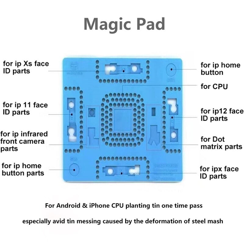 HONGHAITONG magic pad Repair high temperature pad supports iPhoneX-11 lattice fixed pad 7g-8P fingerprint repair thermal mat