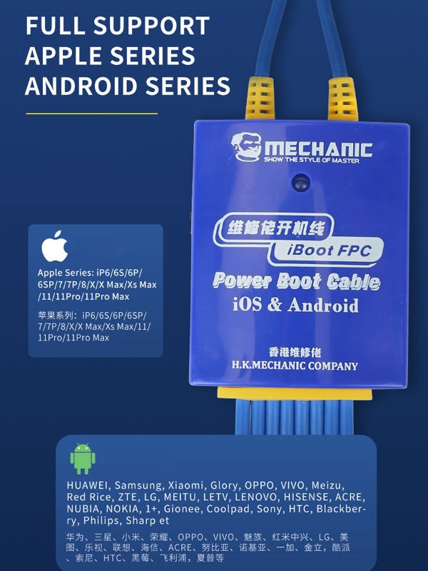 MECHANIC iBoot FPC Power Boot Cable Smart Phone Repair Tool Power Boot Control Cable For iOS Android