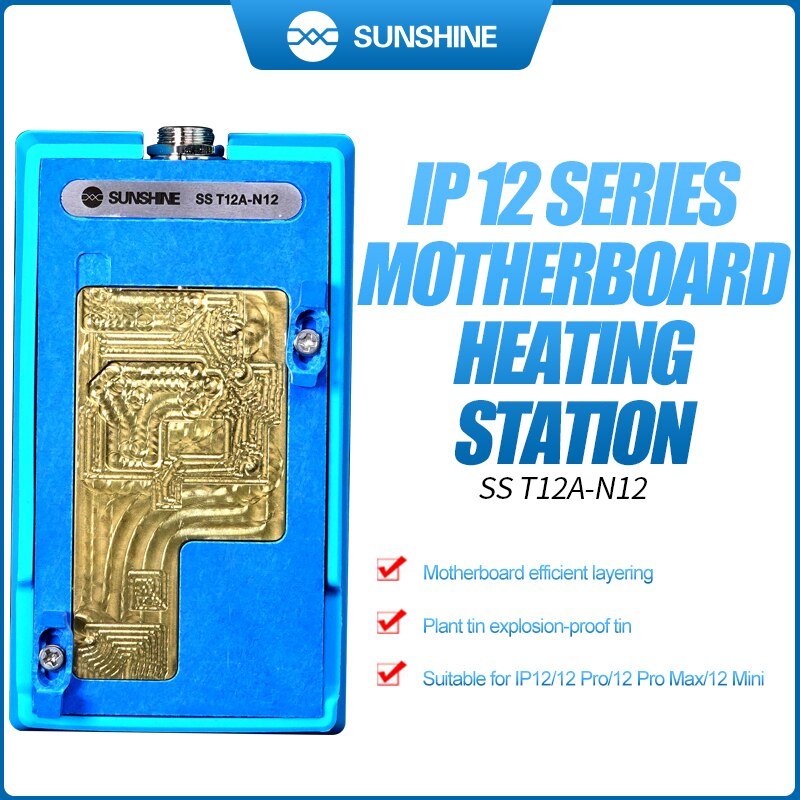 SUNSHINE SS T12A N12 IP12 Series Motherboard Repair Heating Station For IP 12/12 Pro/12 Pro max/12 Mini A14 Motherboard Layening