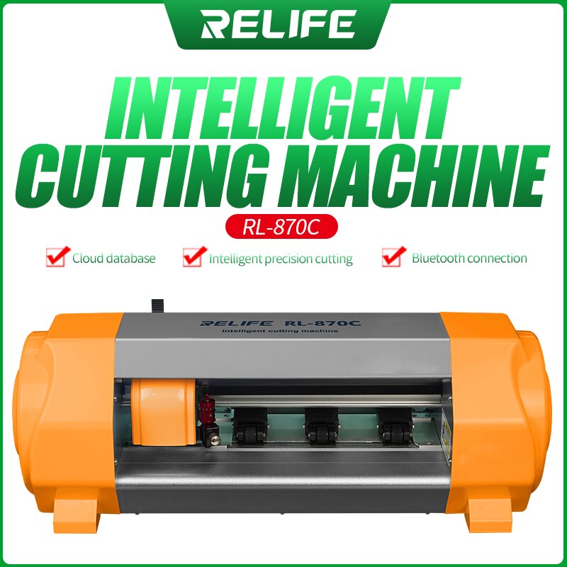 RELIFE RL-870c Auto Film cutting machine mobile phone tablet front glass back cover protect film cut tool protective tape