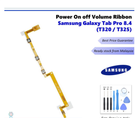Power On Off Volume Button Flex Cable Ribbon for Samsung Galaxy Tab Pro 8.4 ( T320 / T325 )