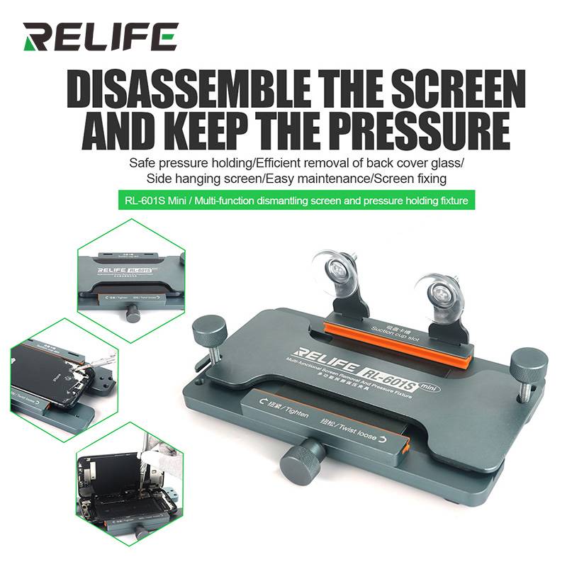 RELIFE RL-601S Mini Multi-Function Dismantling Screen Pressure Holding Fixture Phone Screen Removal Tool