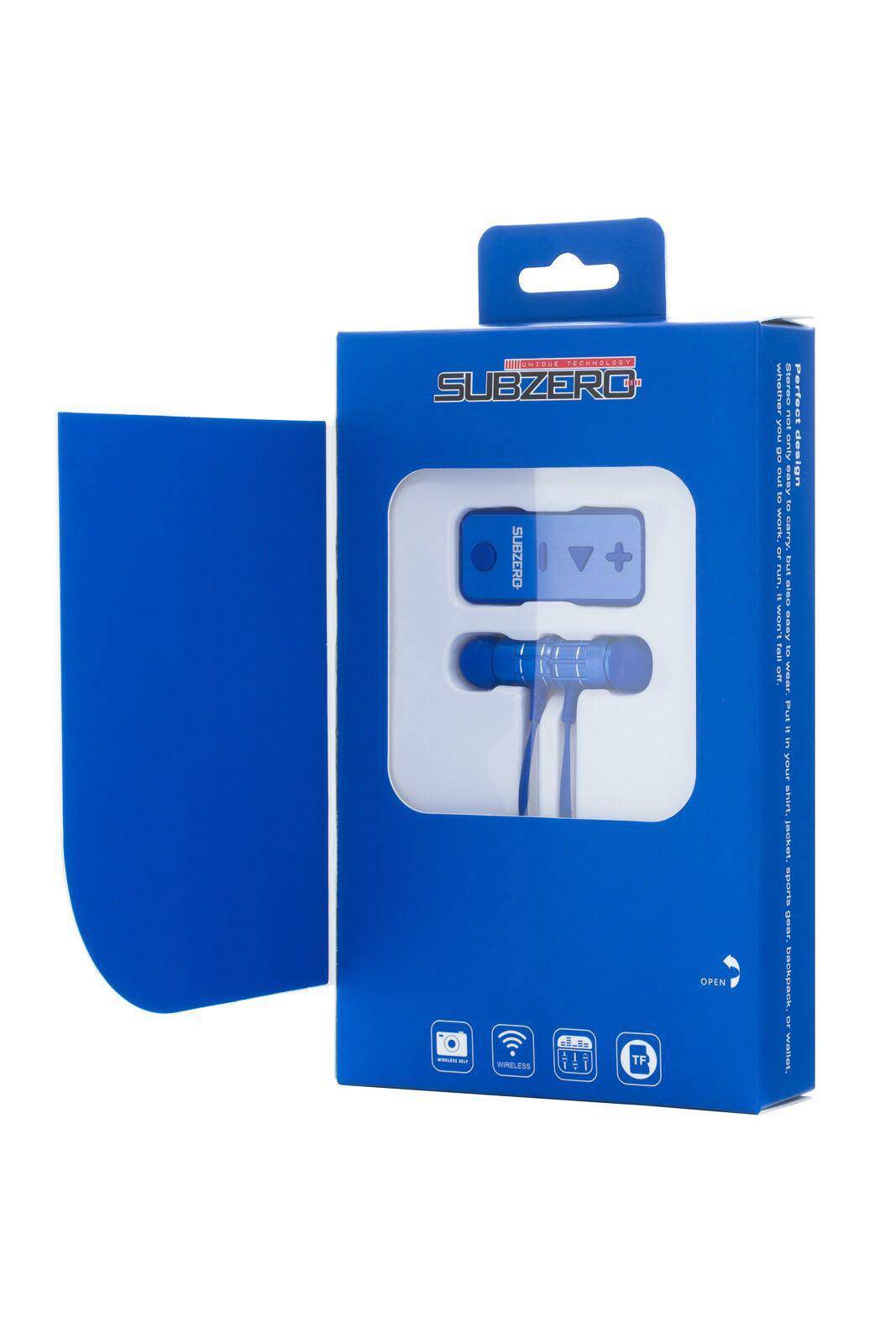 BLUE BLUETOOTH HEADPHONES SBZ-020 WITH SD CARD SLOT
