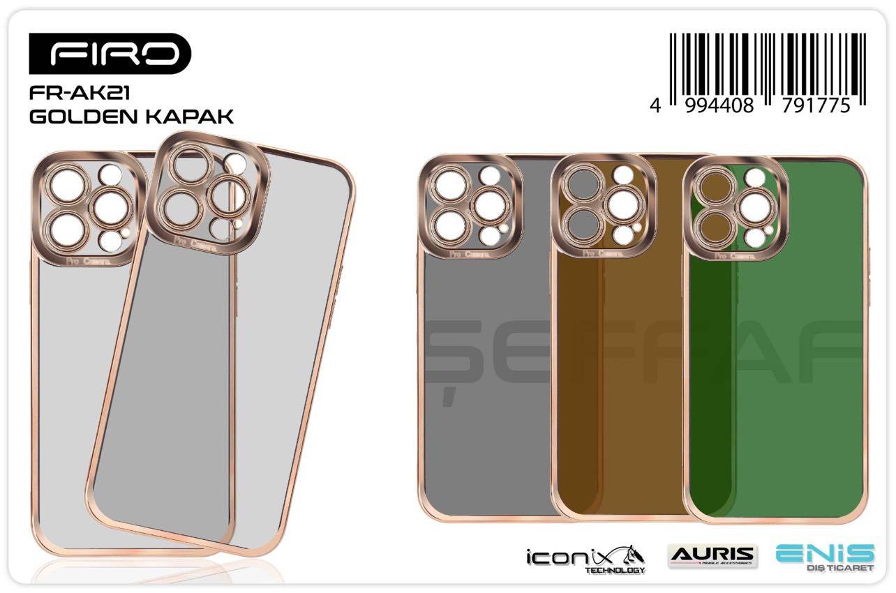 GOLD CASE ALL IPHONE MODELS - IPHONE 13 PRO MAX, TRANSPARENT