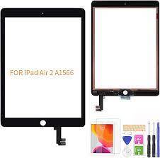 TOUCH  IPad Air 2 IPad 6 A1567 A1566 Touch Screen Digitizer Sensor Front Glass Replacement - Black