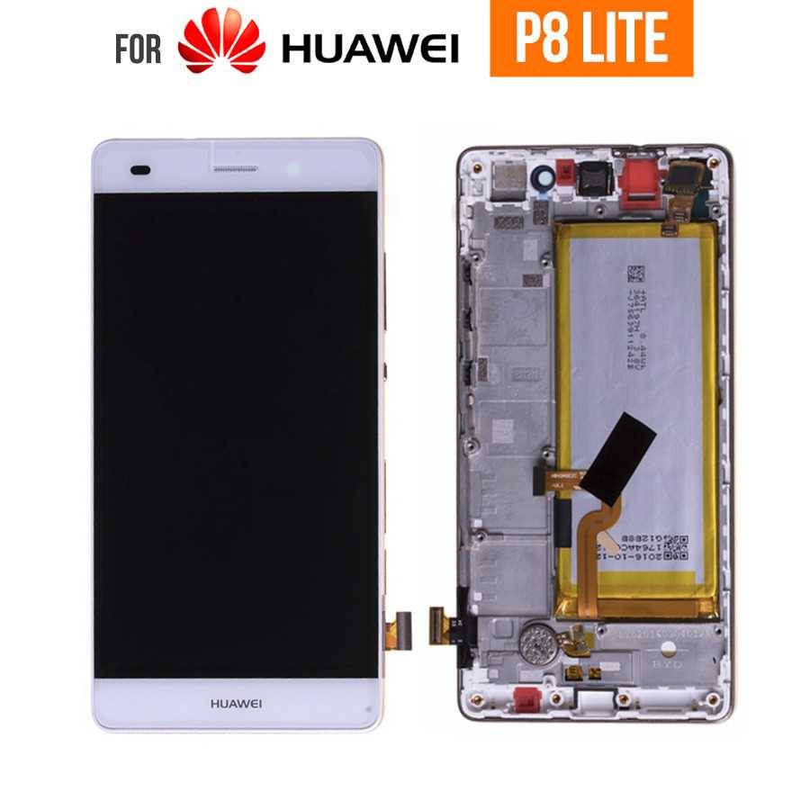 LCD HUAWEI P8 LITE  WITH FRAME WHITE