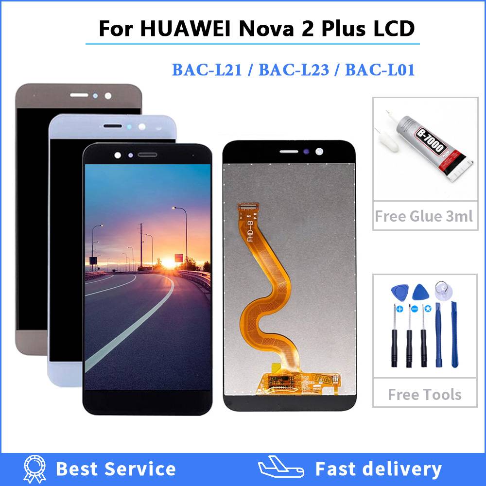 LCD For Huawei Nova 2 Plus Lcd BAC-L03 BAC-L21 Touch Digitizer P10 Selfie Display Assembly Free Shipping