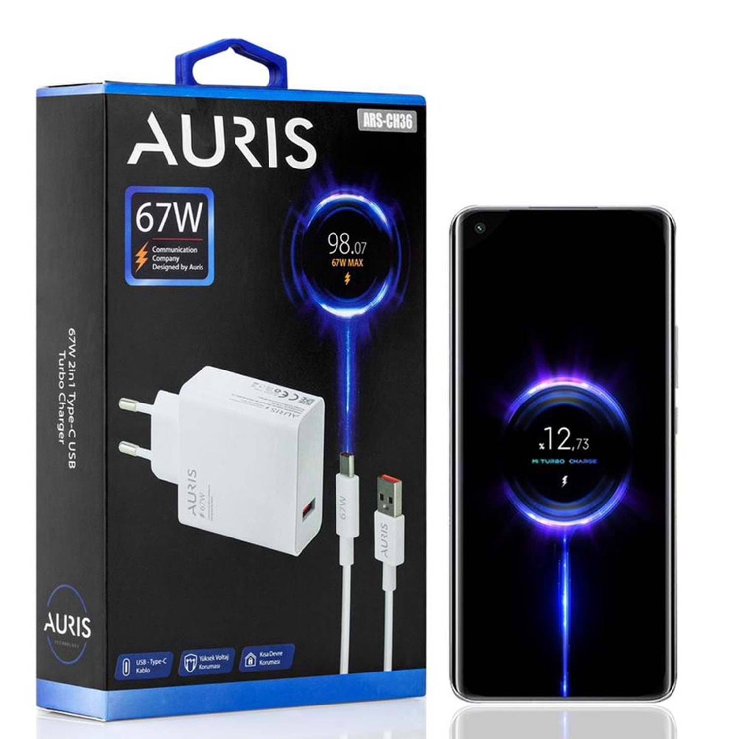 67W AURIS CHARGER TYPE C (1 YEAR WARRANTY)