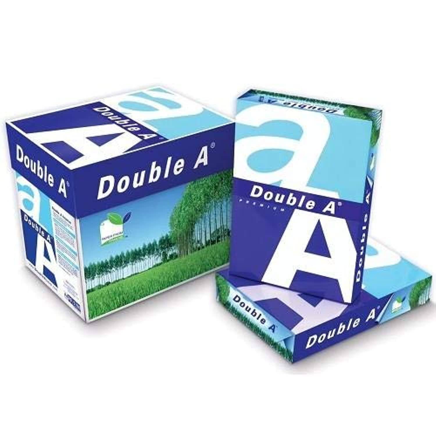 Double A Printing Paper A4 - 500 Sheets - 80GSM- Dimensions 8.3" x 11.7" - White (500 faqe )