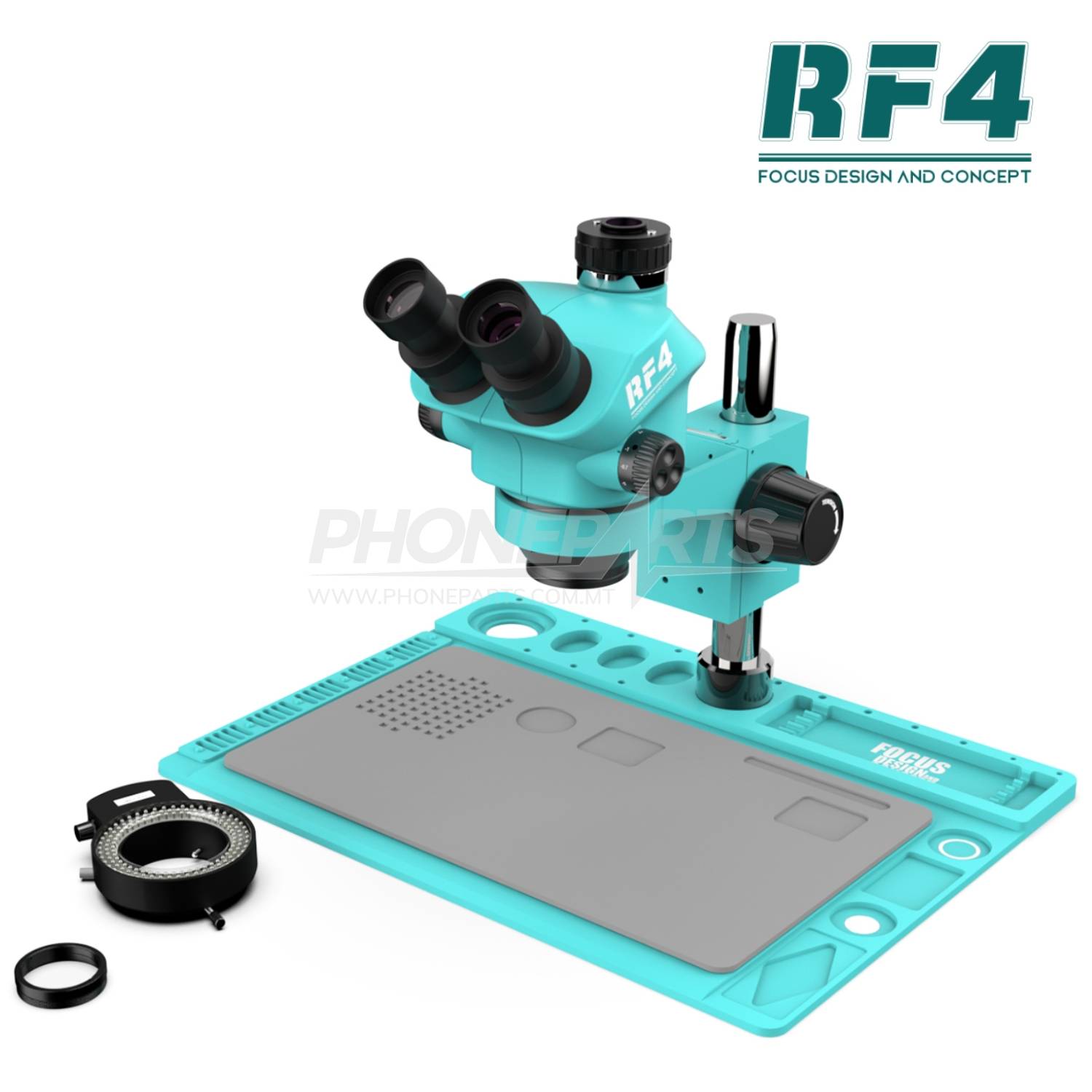 RF4 TRINOCULAR MICROSCOPE WITH MULTIFUNCTIONAL ALU BASE RF-7050-TVD2