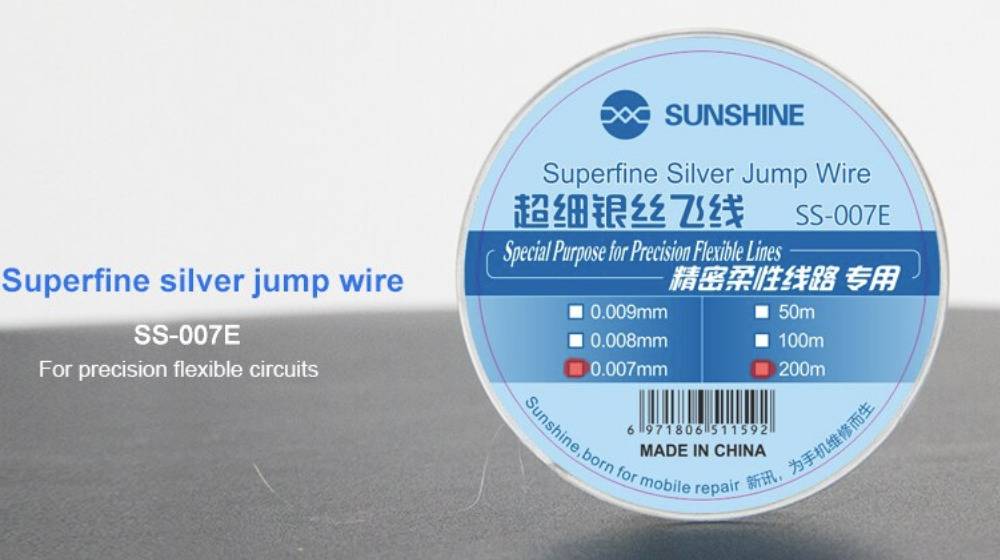 Sunshine SS-007E Superfine Silver Jumper Conductor Wire (0.009mm) Mobile IC - UK
